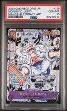 2023 ONE PIECE JPN OP05-AWAKENING OF THE NEW ERA #119 MONKEY D. LUFFY PSA 10