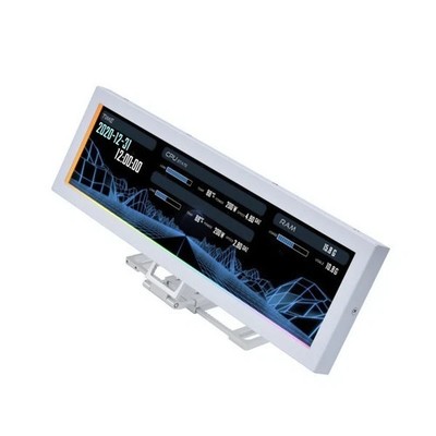 Lian Li 8.8'' PC Screen  Adjustable Mount, ARGB Lighting, Temp Display, RGB White