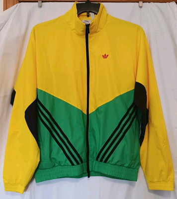 Adidas Originals Warm-Up Track Jacket KA4578 Jamaica Green Yellow Men s Size M