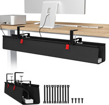 No Drill under Desk Cable Management Tray, 36 Inch Cable Management