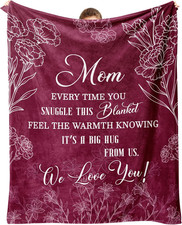 Gifts for Mom, Mom Birthday Gifts, Moms Blanket 80"X60" Red