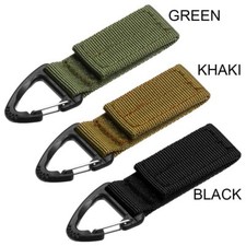 3 Color Tactical Keychain Hanging Key Hook Clip Clamp Buckle Webbing Carabiner