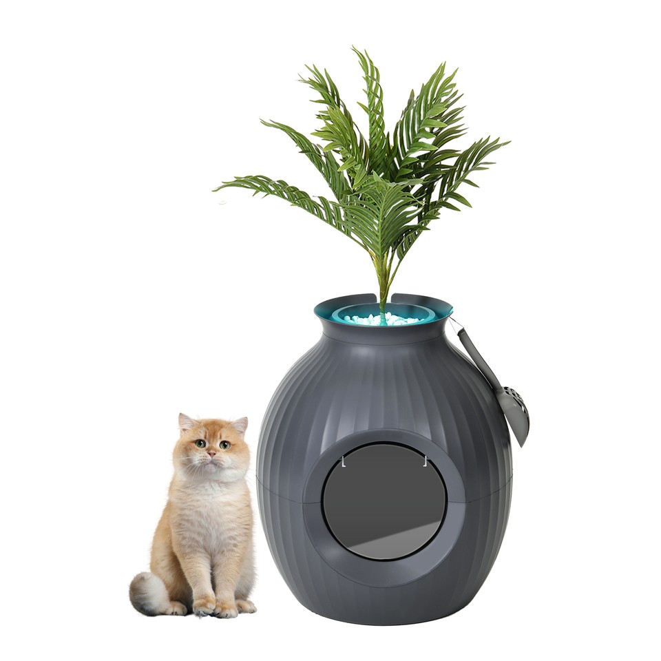 Upgraded Plant Litter Boxes for Large Cats w/Odor Control