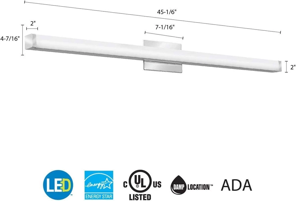 Lithonia Lighting FMVCSLS 48 英寸 MVOLT 30K35K40K 90CRI KR M4 梳妆,方形(机架) — 第 2/4 张图片