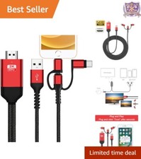 3 in 1 HDMI Adapter Cable USB Type C Micro USB 1080P HD Phone to TV Projector