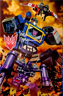 TRANSFORMERS #10 Soundwave Mico SUAYAN Signed + Deceptions Remark