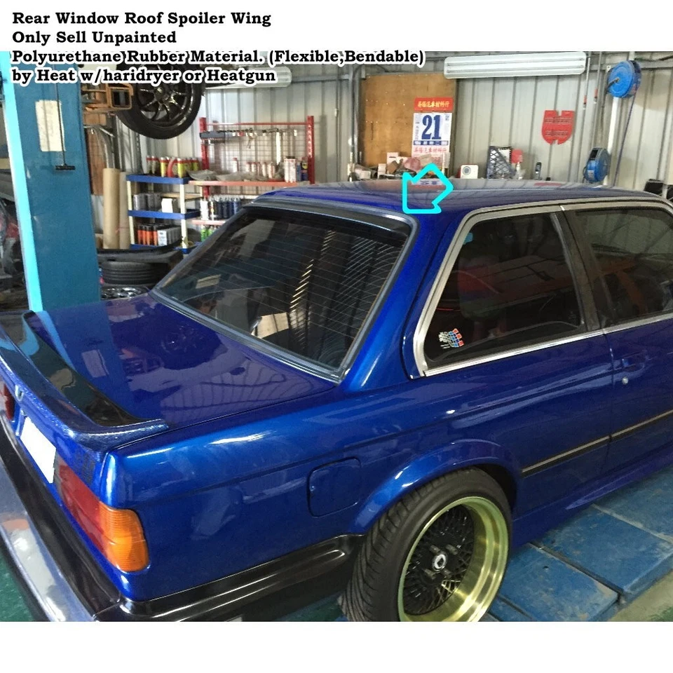 229VO Rear Window Roof Spoiler Wing Fits 1983~1994 BMW 3-series E30 Coupe Sedan - Imagem 3 de 4