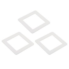 Switch Surround Plate Decoration Single Gang Acrylic White 126mm x 126mm 3Pcs