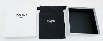 Authentic Celine Paris White Gift Storage Box 6.25 x6.25 x2.5  WITH DUSTBAG