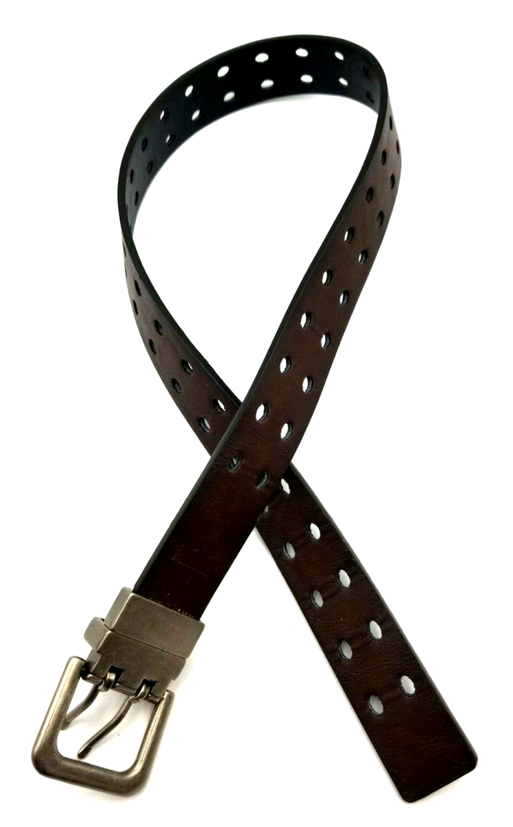LEVI'S Reversible Belt Black Brown Bonded Leather Double