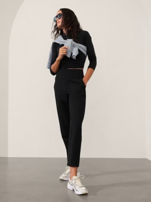 Athleta 8 (M MEDIUM) Endless High Rise Pant, Black Versatile Ankle Pants NWT NEW