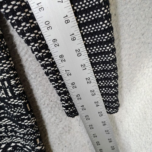 Chico's Cardigan Women's 2 Black White Aztec Knit Open Front Long Sleeve Sweater - Picture 5 of 12