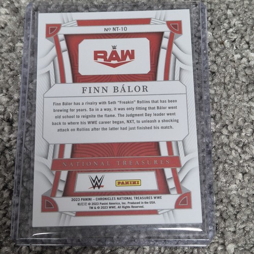 2023 WWE Chronicles National Treasures Finn Balor Silver Holo /25 - Bild 2 von 2