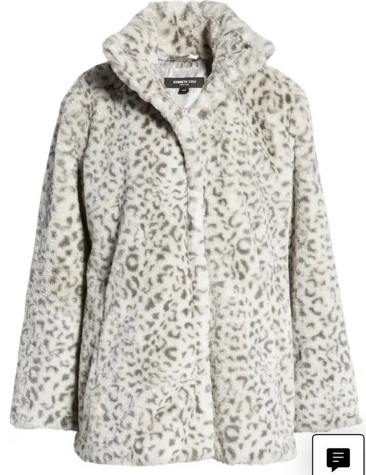 Kenneth cole snow leopard coat sale