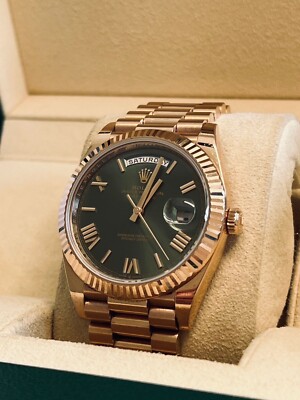 Rolex Day-Date 228235 Pink President Bracelet with Pink Bezel