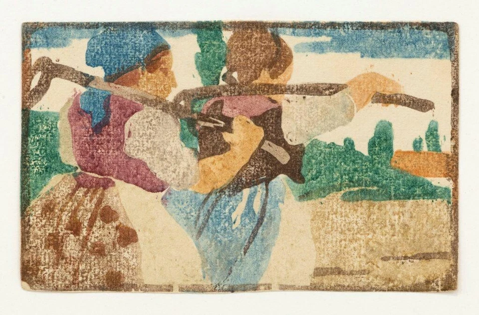 Off to Hoe the Field : Ethel Mars : 1916 : Archival Art Print - Image 2 of 2