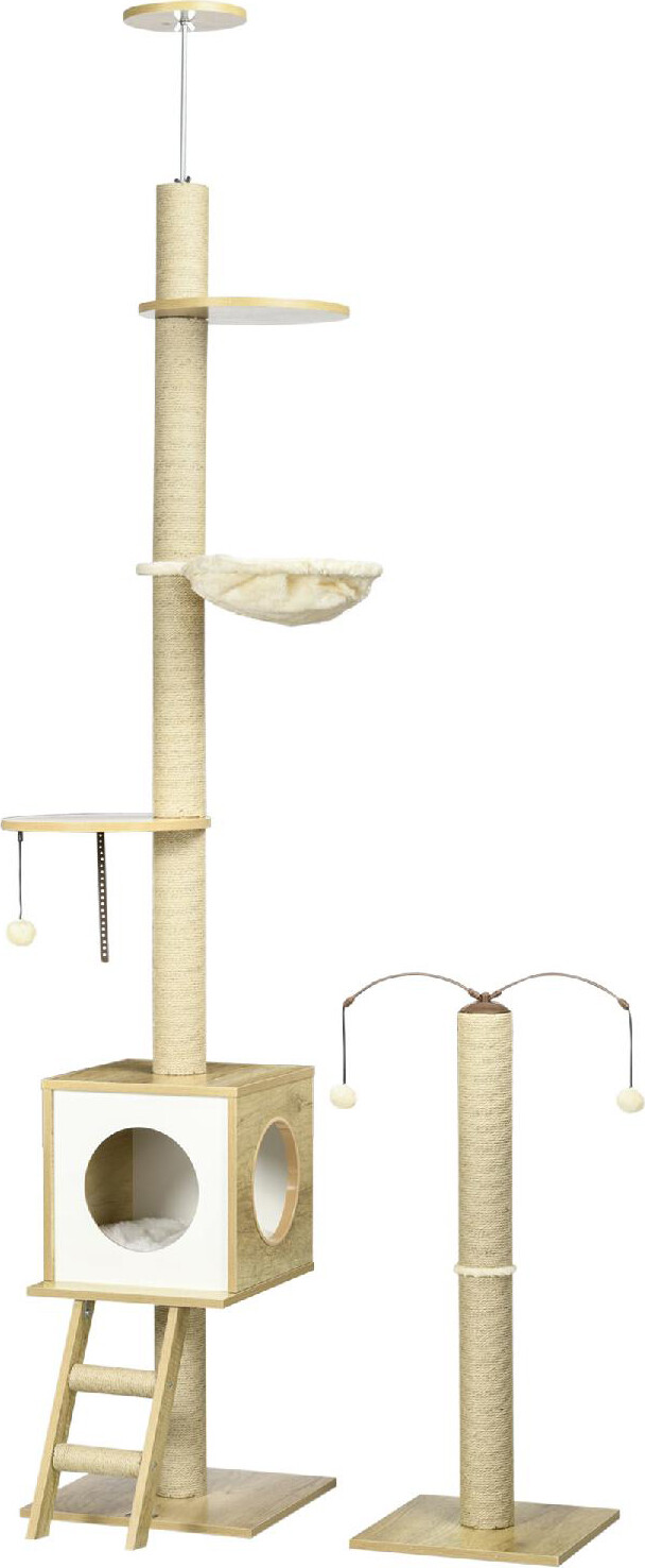 Albero Gatti ad Regolabile Tiragraffi 40x40x225-285 cm AllMyPets