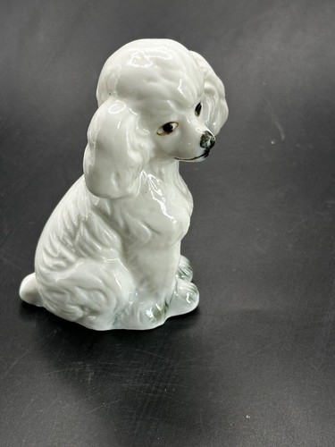 Spaniel Dog Ceramic Figurine White 3.5” Tall - Picture 4 of 5