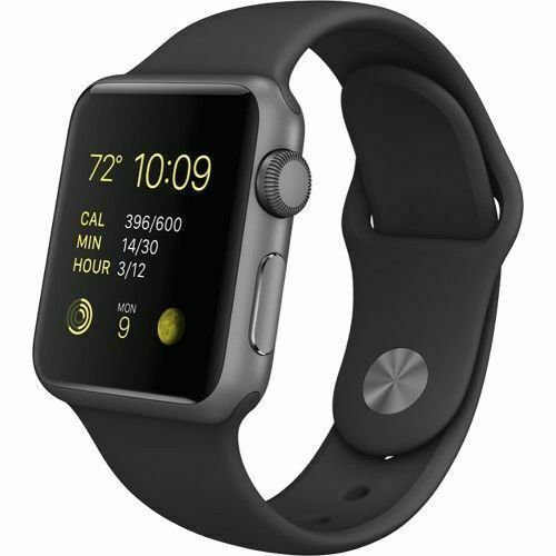 Apple Watch Sport 38mm Aluminum Case Black Sport Band - (MJ2X2LL/A) *NEW IN BOX* - Photo 1/1