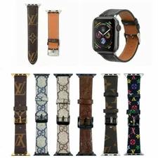 Watch Band for Apple Watch,Leather Watch Strap for Apple Series 9-1 38-49mm