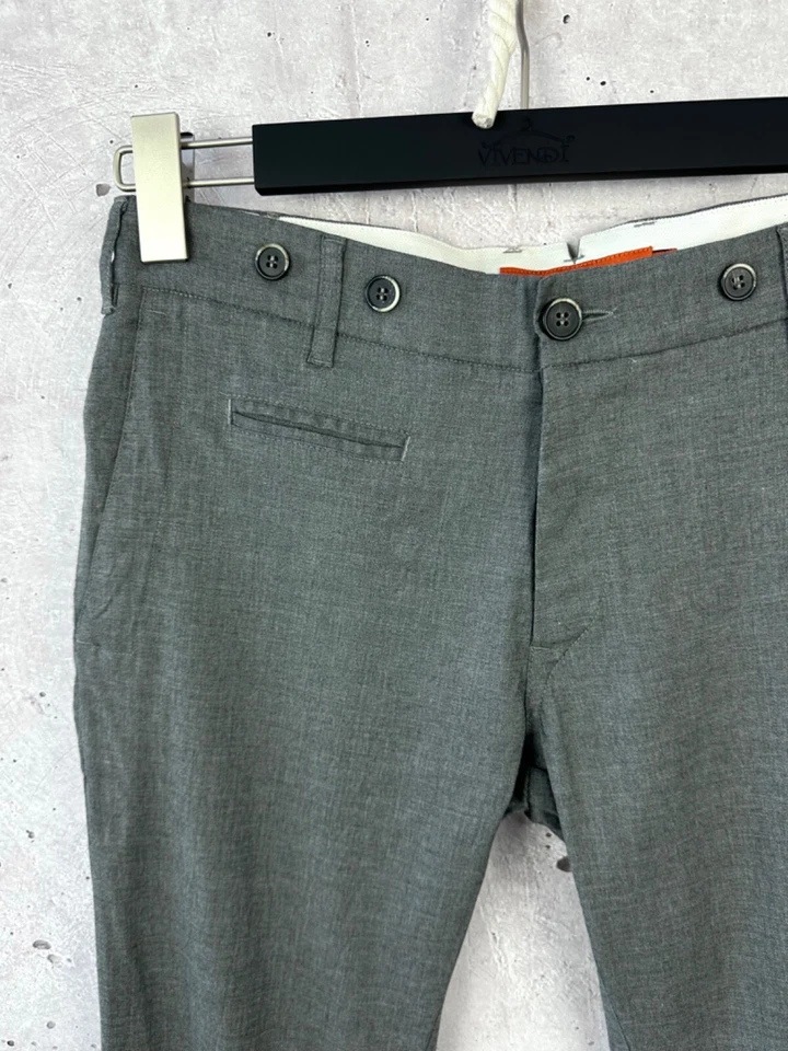 Pantalones Chinos Barena Venezia Gris Lana Hecho en Italia Botones Talla 44 Foto 4 de 4
