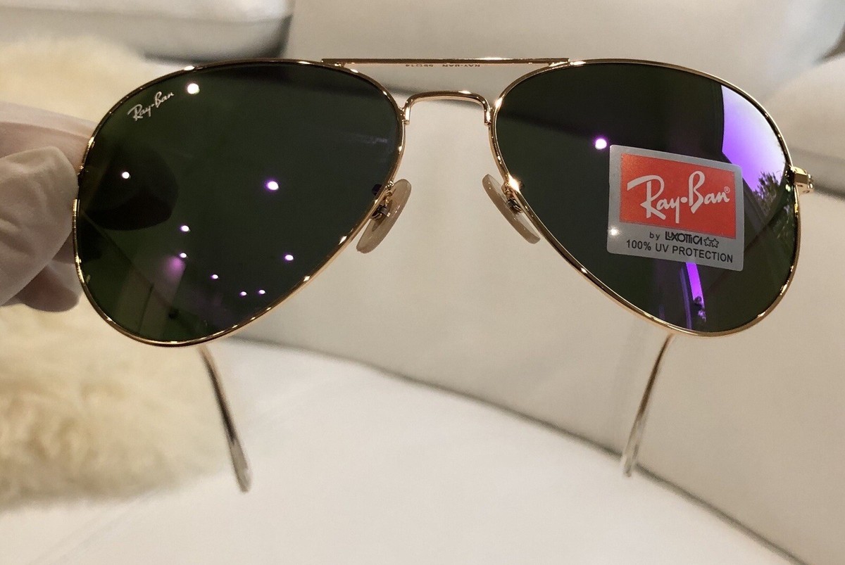 Ray-Ban Purple Mirrored Aviator Sunglasses w/ Case & Cloth Ray-Ban Aviator Reverse L (59 - 11) with Violet lenses and  main image 2