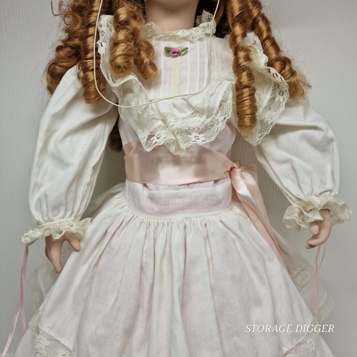 VTG Large 2004 AEL Kathy Smith Fitzpatrick "Genevieve" Porcelain Doll 28" Tall - Picture 3 of 17
