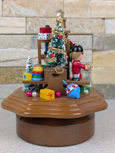 SCHMID WOODEN MUSIC BOX CHRISTMAS 1987 PARADE OF THE WOODEN SOILDERS - Picture 3 of 9