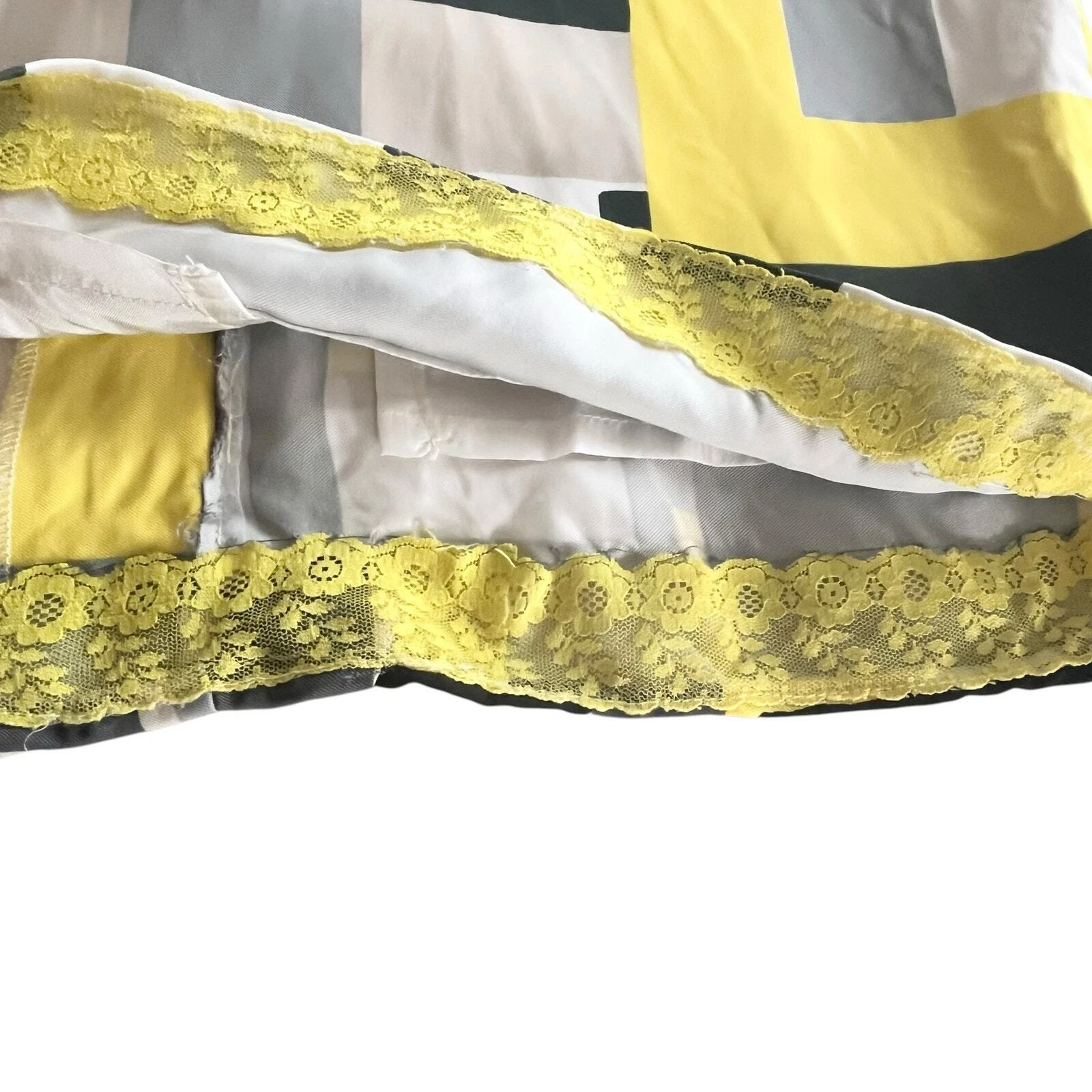 Abito tubino geometrico Kate Spade Della Loden Manhattan City grigio giallo taglia 4