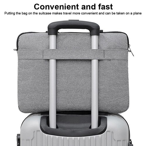 Laptop Bag Business Handbag Notebook Case With Crossbody Strap For MacBook A _ou - Afbeelding 2 van 16