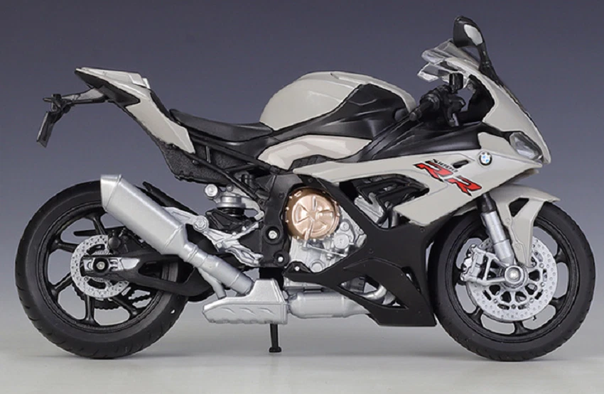 Welly 1:12 2021 BMW S1000RR Diecast Motorcycle Bike Model Toy New In Box Gray - Image 2 of 3