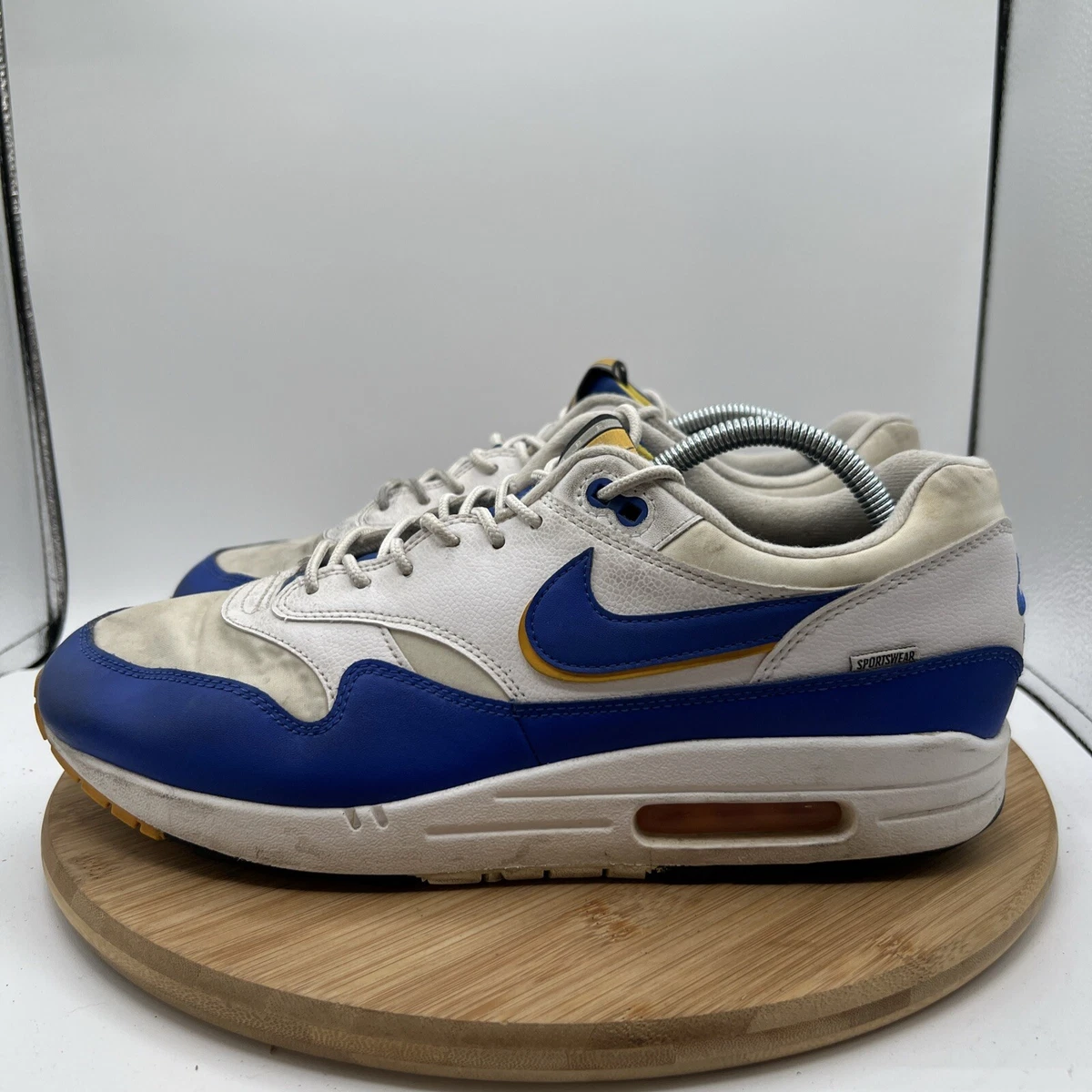 Nike Air Max 1 Windbreaker White Blue University Gold AO1021-102 Men\'s Size 10.5 Nike Air Max 1 SE Windbreaker 2019 - AO1021-102 for Sale  main image 2