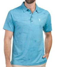 William Murray Reading Greens Short Sleeve Golf Polo Shirt Mens Blue
