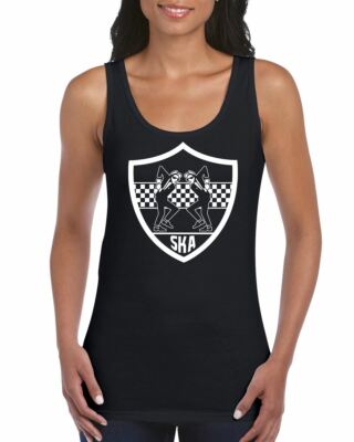 Ska Dancers Shield 2 Tone Rude Boy Damen Trägershirt Tank Top