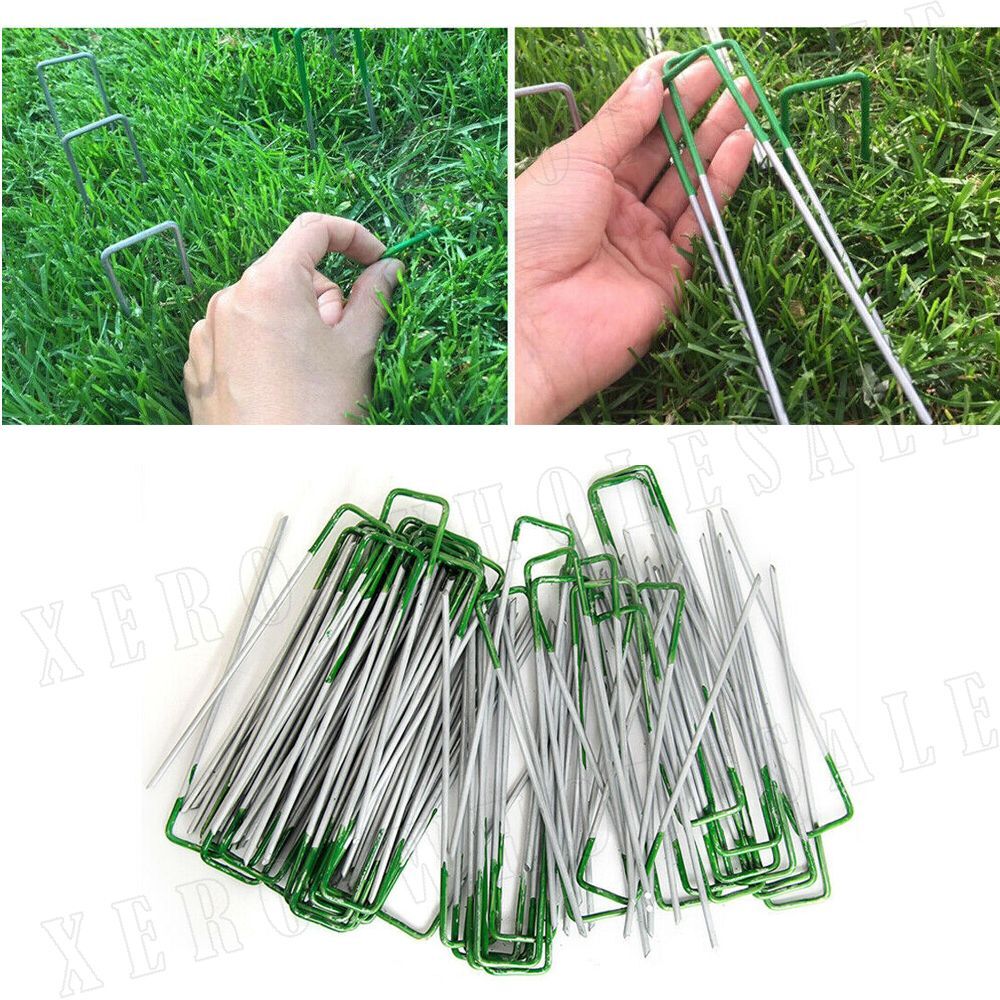 Primeturf Synthetic Artificial Grass Pins Fake Lawn Turf Weed Mat U