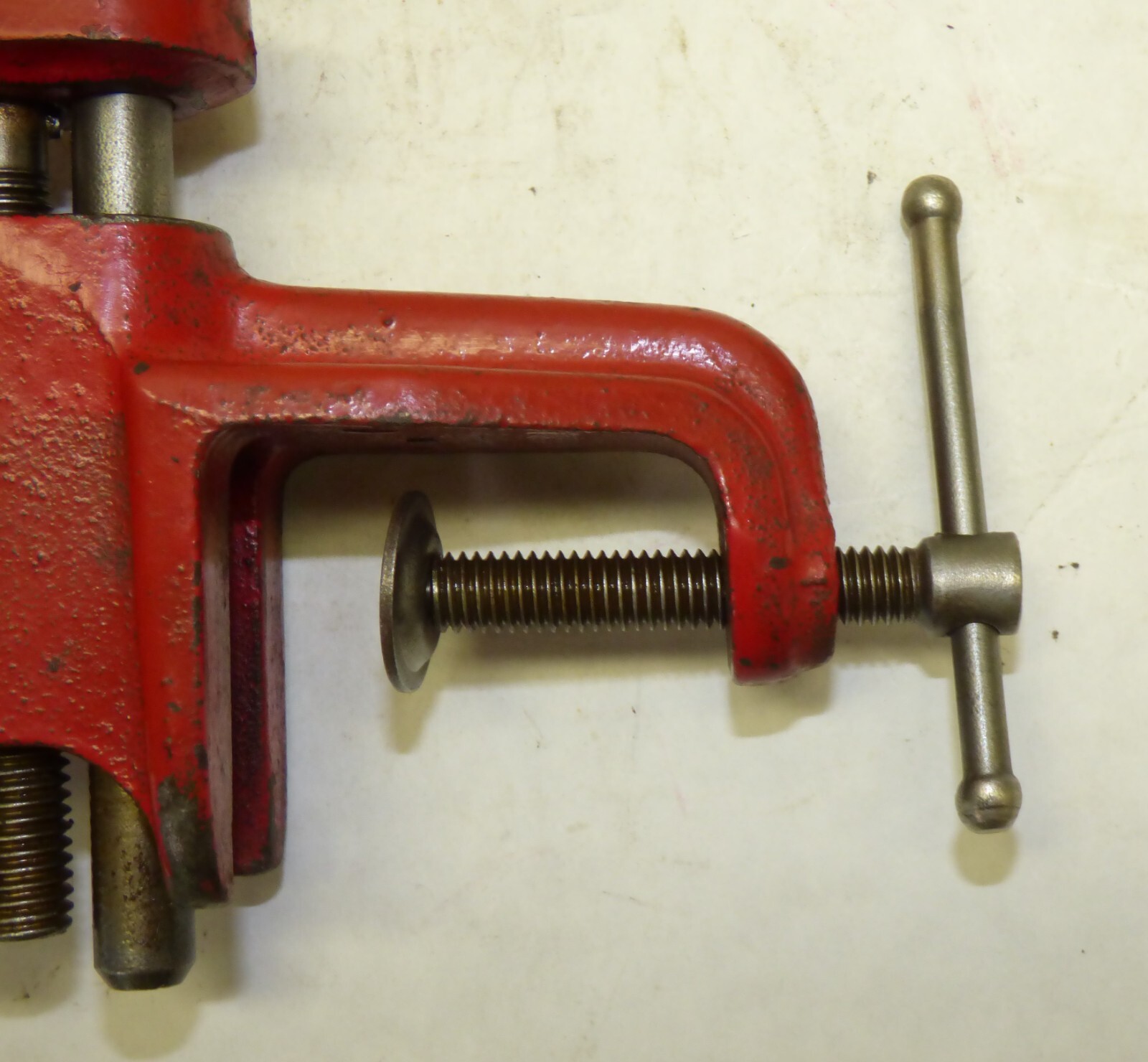 Vintage Cast Iron Utility Machinist Bench Vise Screw Clamp-On Made in USA Sears