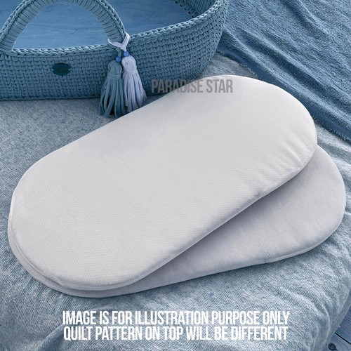Moses Pram Basket Mattress Extra Thick Comfy Cushy Quilted Breathable
