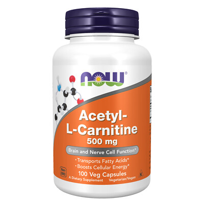 NOW FOODS Acetyl-L-Carnitine 500 mg 100 Veg Capsules | eBay