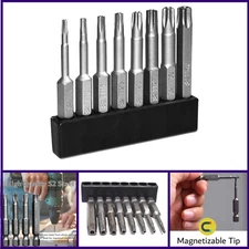 8Pcs 5 Point Torx Star Security Screwdriver Bits Set Magnetic Tamper Proof