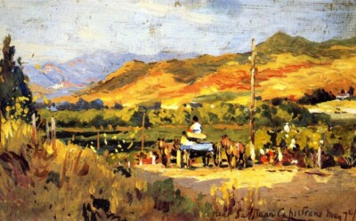 #ad Oil painting Near San Juan Capistrano Colin Campbell Cooper oil painting canvas $72.89