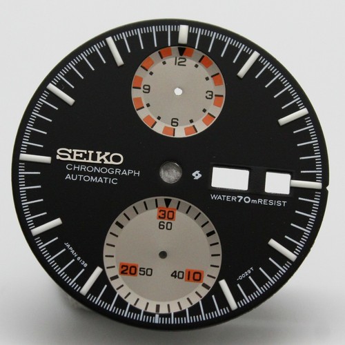 NUOVA NERA resistere a Quadrante per CRONOGRAFO VINTAGE SEIKO UFO 6138 0011  0010 0017 0019 | eBay