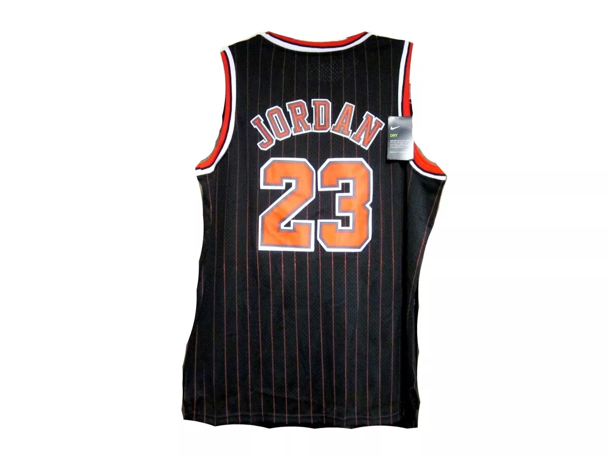 Nike Bulls #23 Michael Jordan Black Gold NBA Swingman Limited