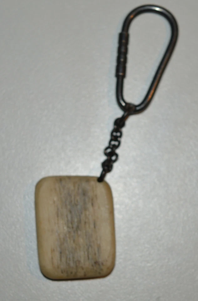 Hunting Deer Stag Buck vintage deer horn keyring keychain  - Image 2 of 2