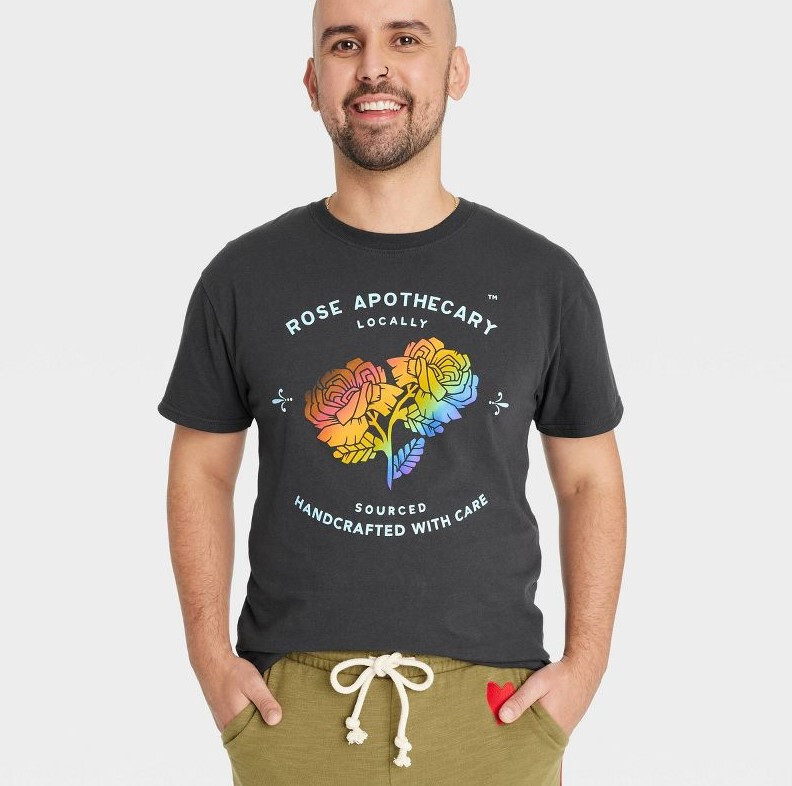 Schitts Creek TV Show Rose Apothecary Crew Neck T-Shirt Gray XS