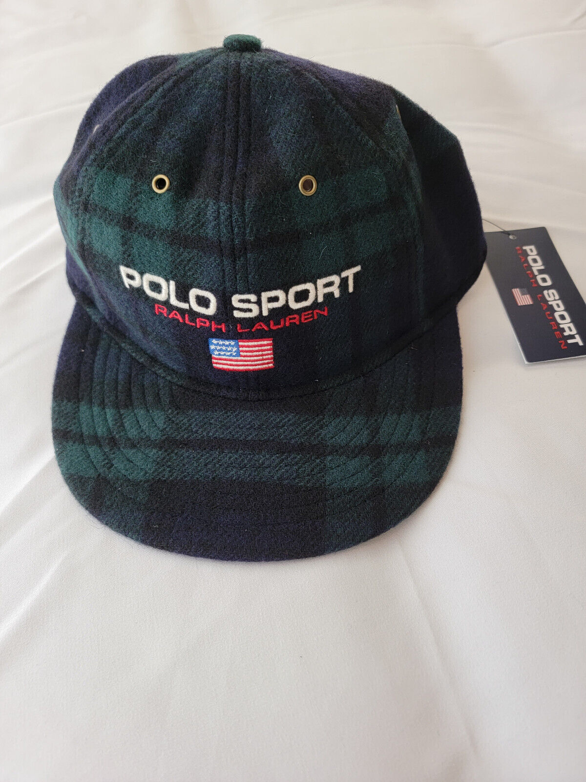 Polo Sport Ralph Lauren Plaid Blackwatch Hat Cap **FLAT BILL** not dad cap  | eBay