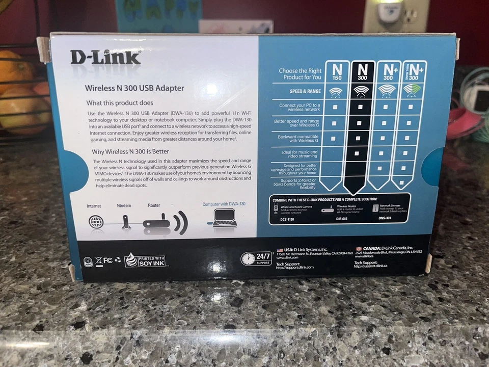 D-link DWA-130 (790069303043) Wireless Adapter - Image 2 of 2