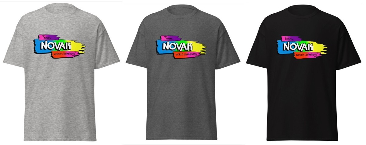T-Shirt TEAM NOVAK Uomo – Vintage RC Electronics – Taglie S, M, L, XL