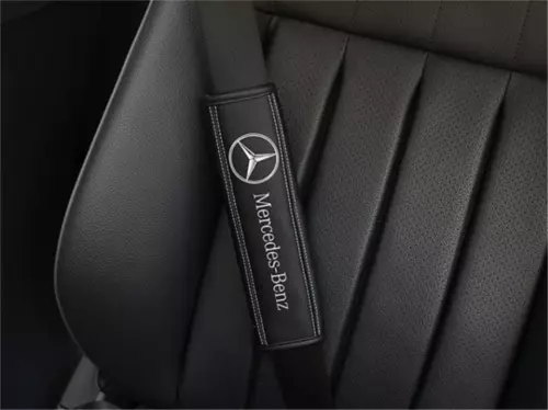 2pcs Car Seat Belt Cover Shoulder Cushion Pad Real Leather For Mercedes-Benz - Bild 5 von 12