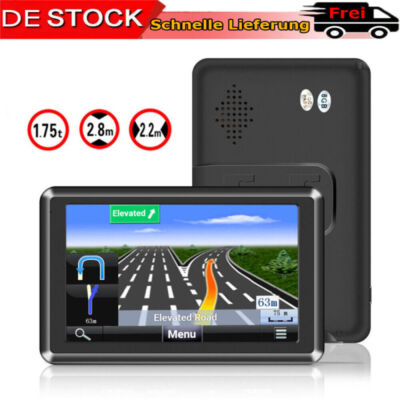 5 Zoll LKW PKW GPS Navigationsgerät Navi Navigator Auto Trucks Universal GPS DHL