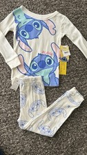 NWT Stitch Girls 4T Pajama Long Sleeve and Pants Set 🌺 Disney Lilo and Stitch  